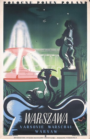 Old Original 1930s Polish Travel Poster
